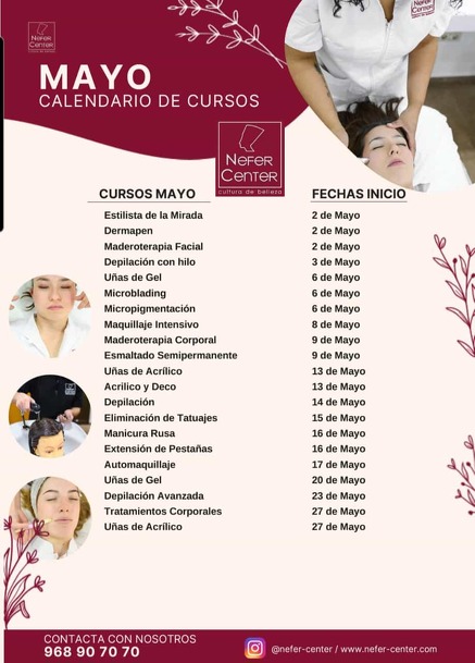 CALENDARIO CURSOS MAYO 2024