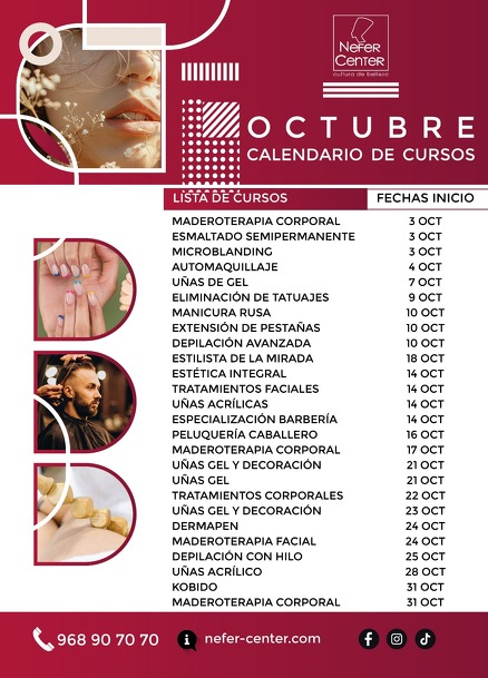 CALENDARIO CURSOS OCTUBRE